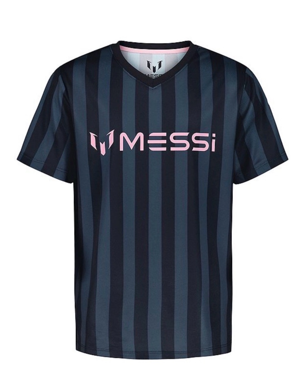 Messi Collection Jersey & Shorts - Black with light pink features (Youth L/XL)